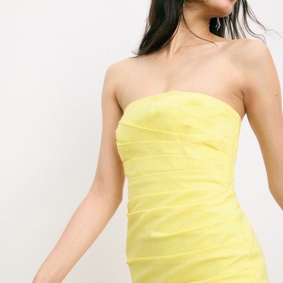 SHONA JOY size 8 This elegant yellow strapless dress ($390 retail) - Picture 8 of 10